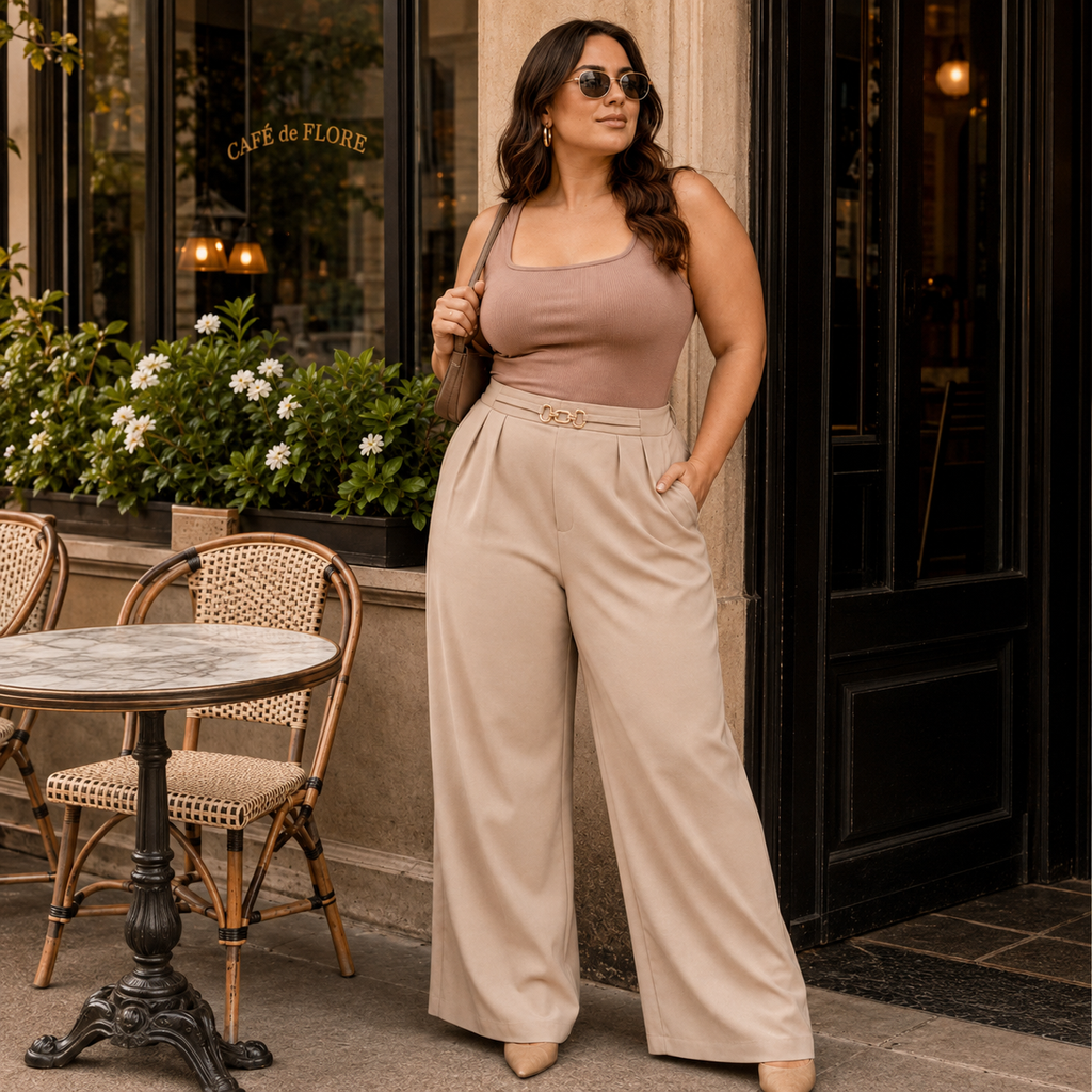 PANTALÓN PLUS SIZE WIDE LEG