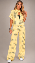 Set Polka Elegance – Conjunto de Blusa y Pantalón Wide Leg