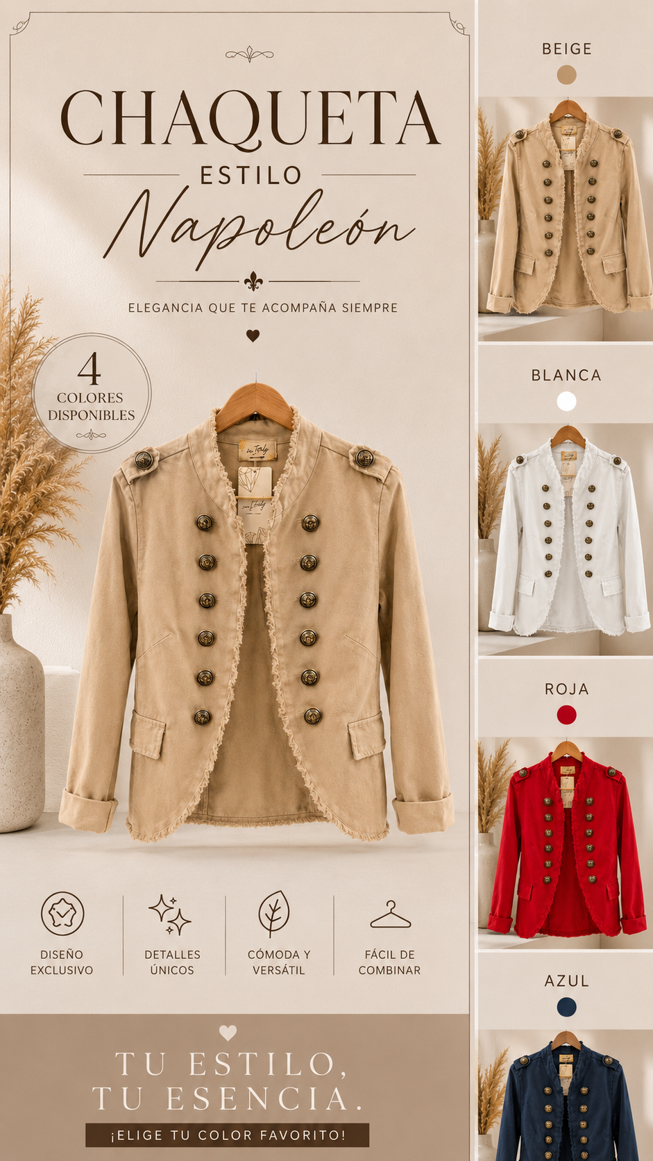 Chaqueta estilo Napoleon