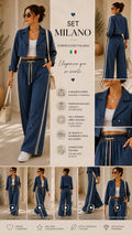 🇮🇹 Set Milano Elegance – Chaqueta Corta y Pantalón Palazzo