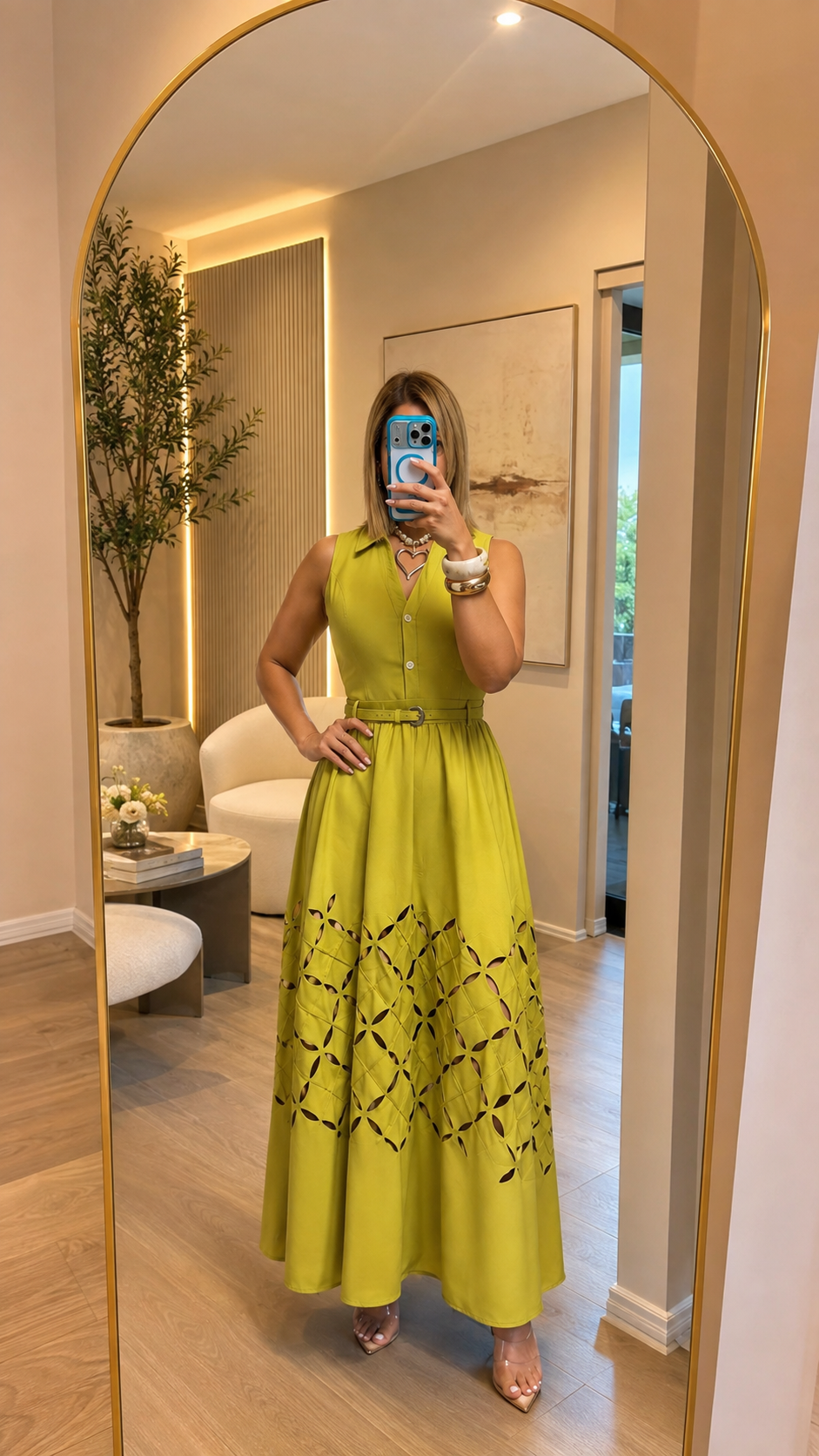 VESTIDO VERDE OLIVA