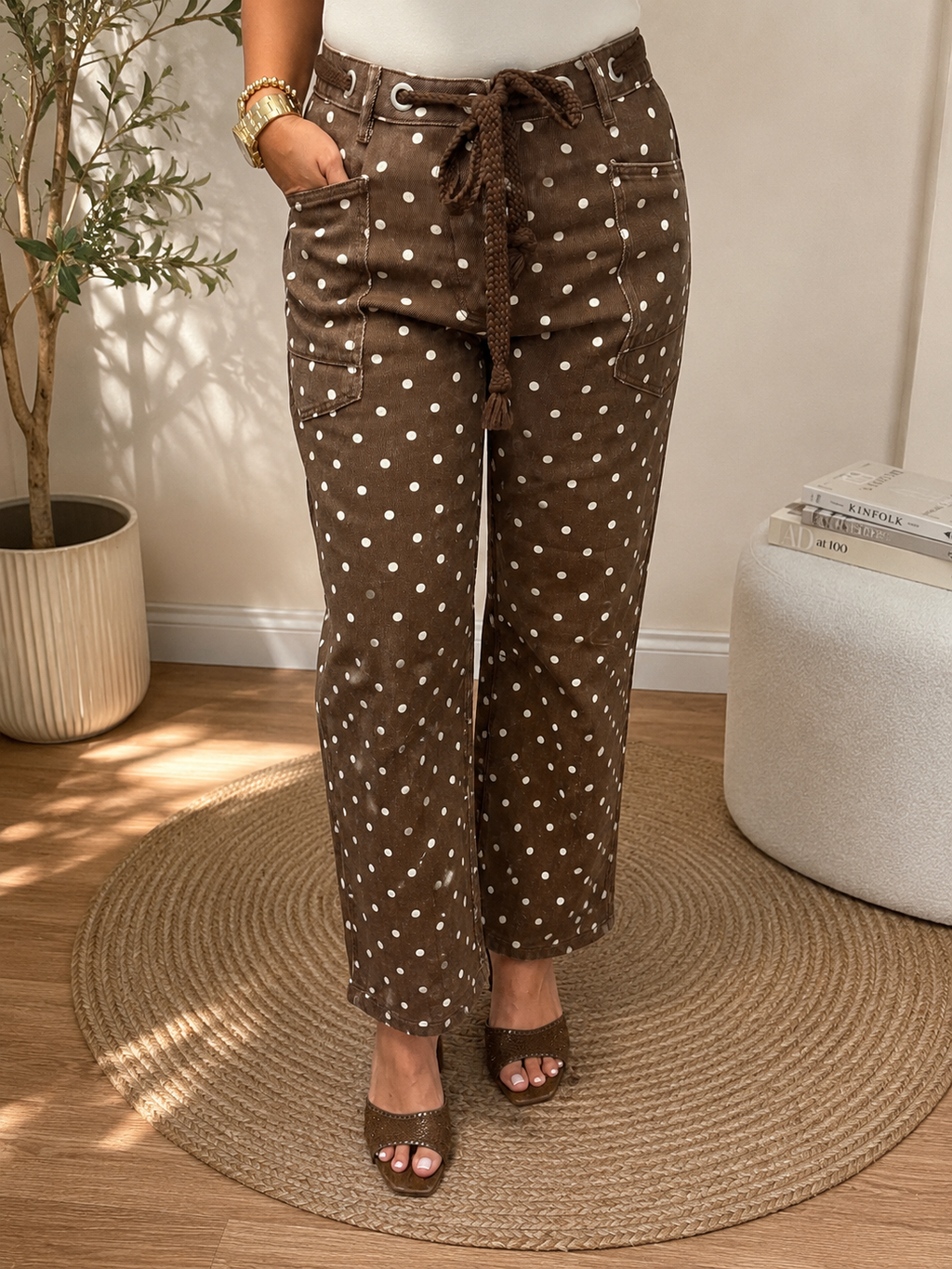 Barrel polka marron