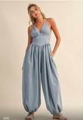 DENIM BALLON JUMPSUIT