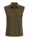 GREEN SHOULDER BLOUSE