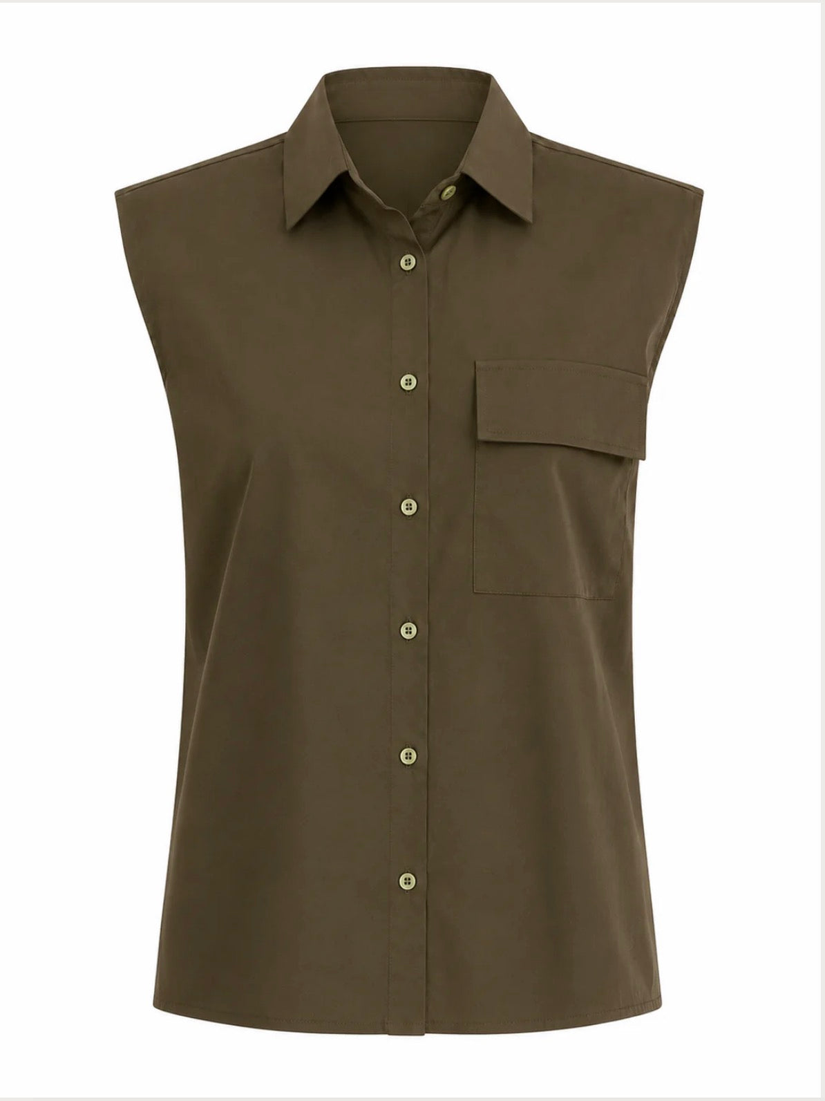 GREEN SHOULDER BLOUSE