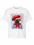 PARISIAN BULLDOG GRAPHIC T-SHIRT