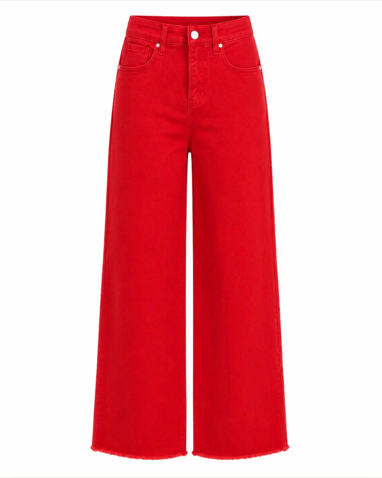 RISEN STRETCH WIDE LEG JEANS