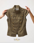 Chaleco verde militar