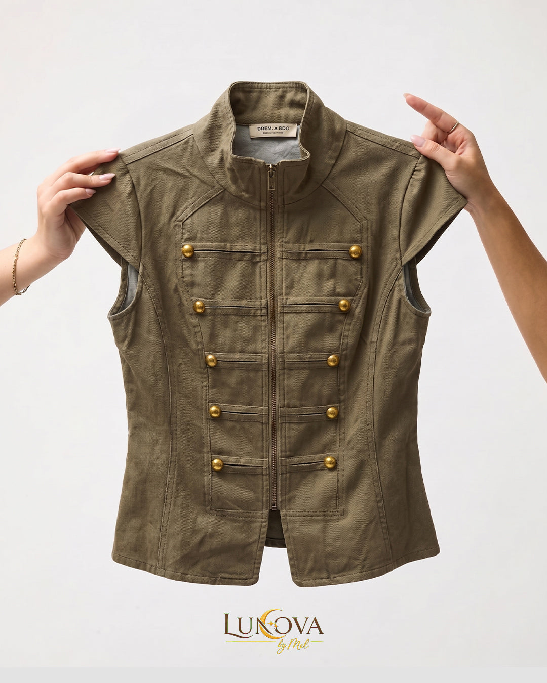 Chaleco verde militar