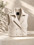 Vest beige y negro