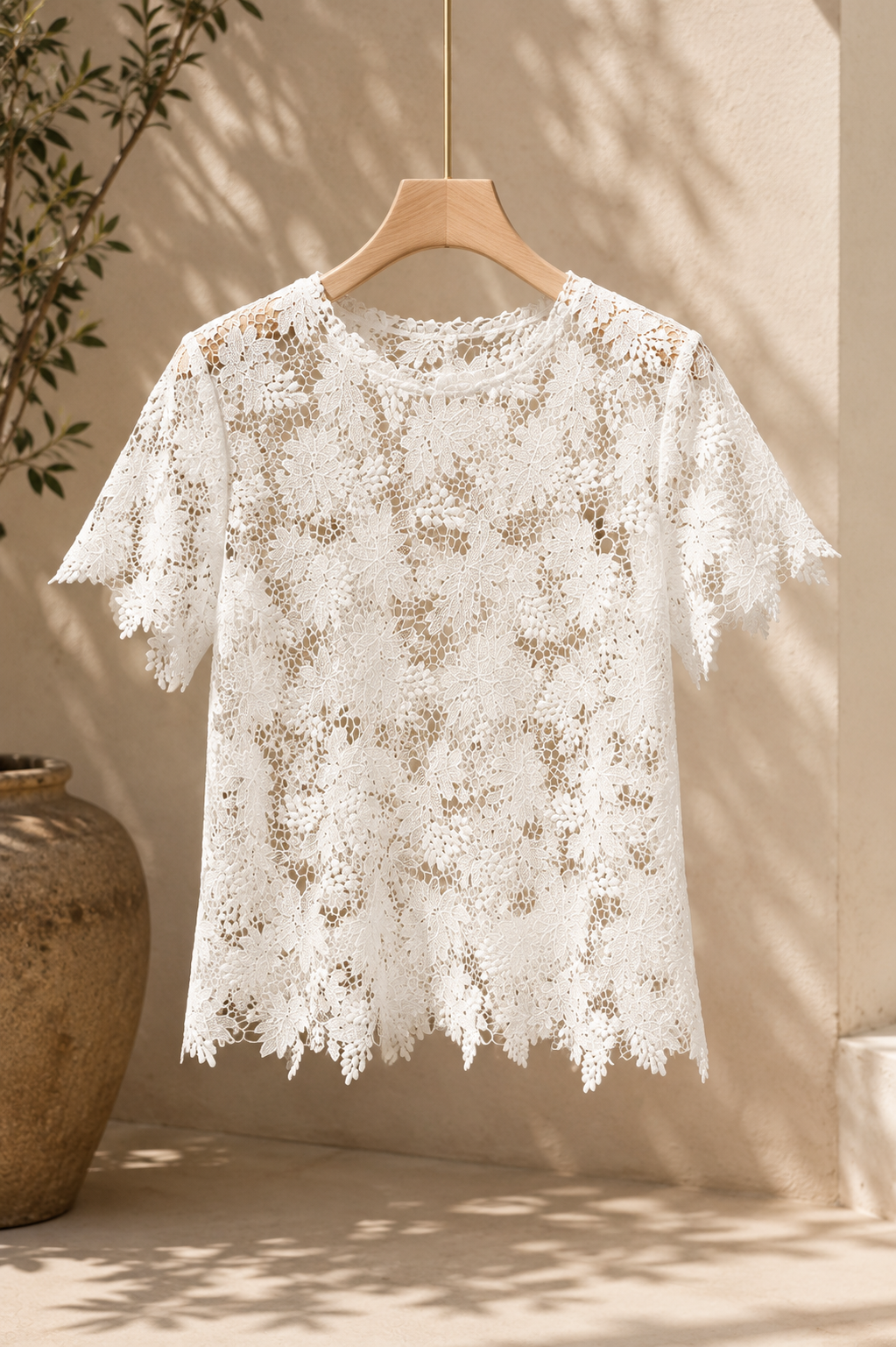 CAMISA ENCAJE BLANCO