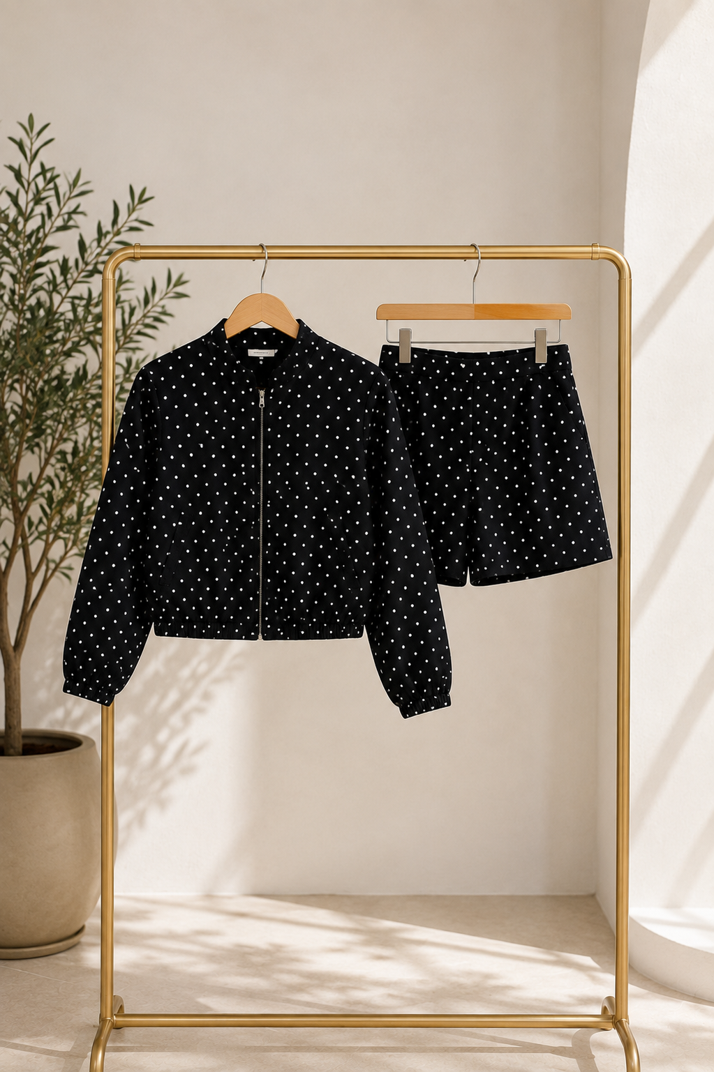 BOMPER POLKA DOT JACKET & SHORT